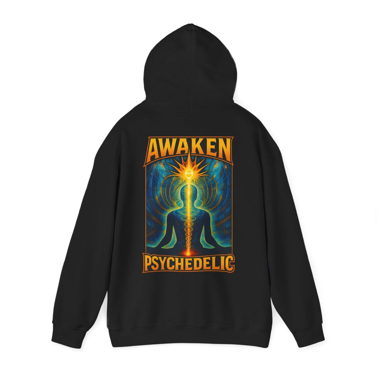 Sweat à capuche noir Awaken Psychedelic