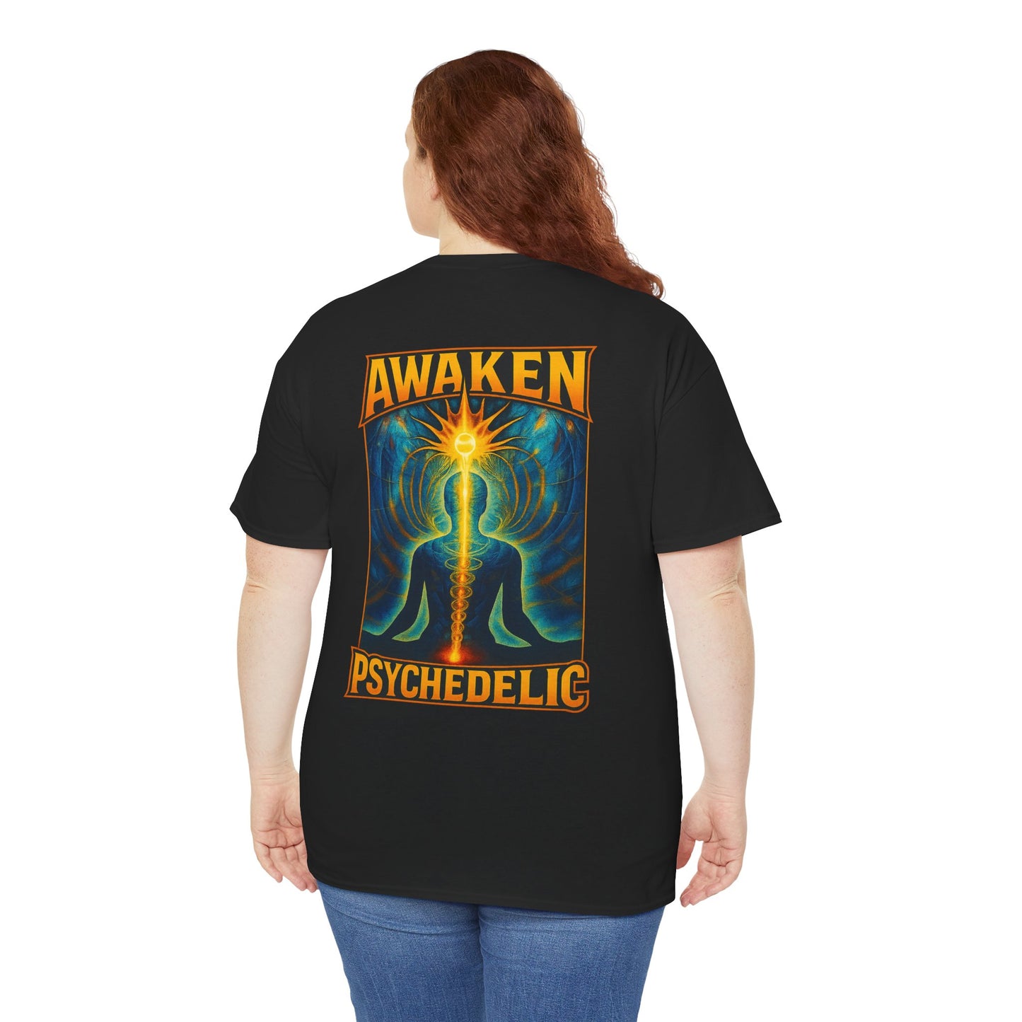 T-shirt Noir Awaken Psychedelic