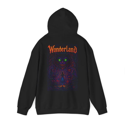 Sweat à capuche Noir Wonderland Psychédélique