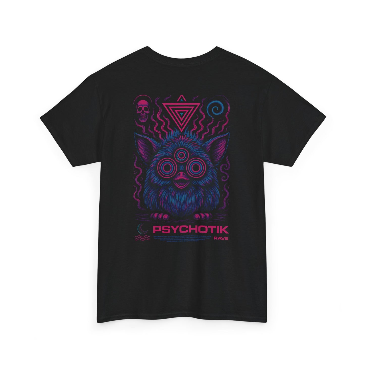 T-shirt Noir Psychédélique Rave