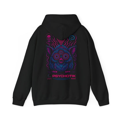 Sweat à capuche Noir Psychotik Rave