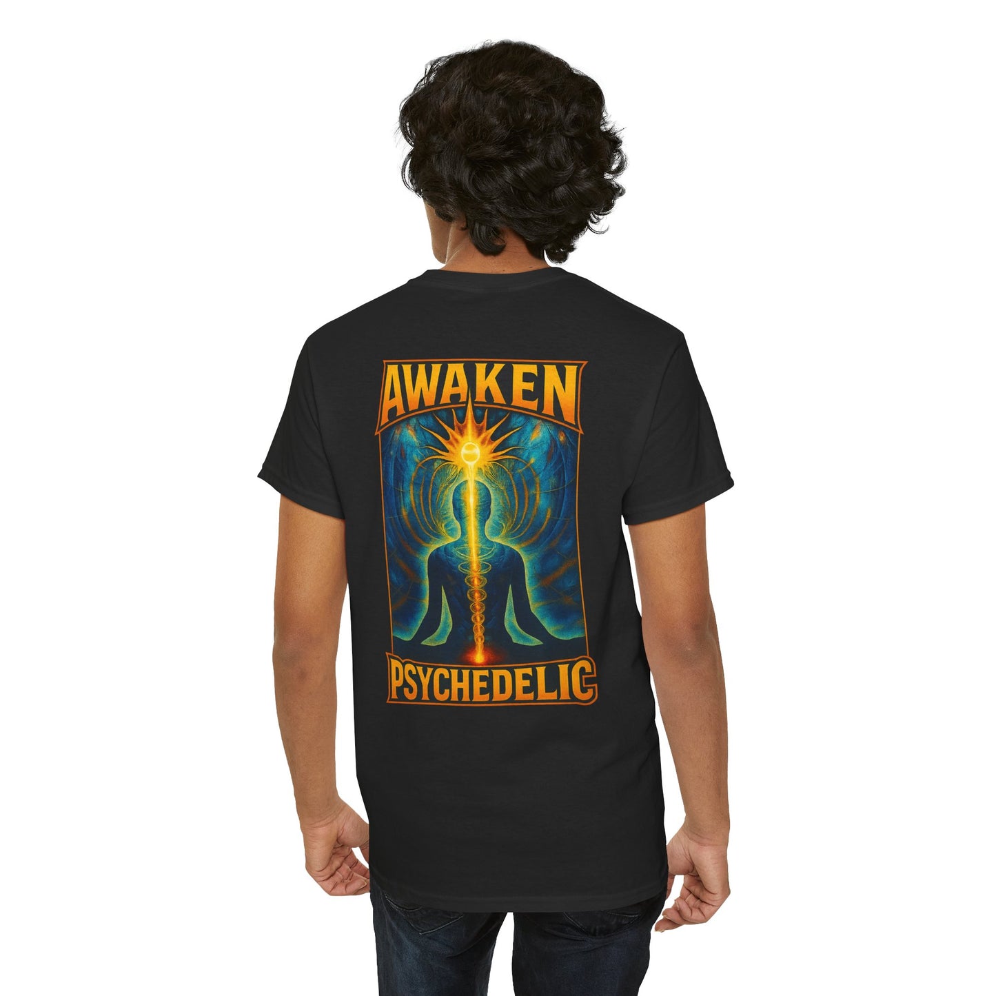 T-shirt Noir Awaken Psychedelic